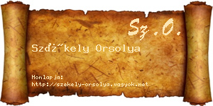 Székely Orsolya névjegykártya