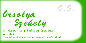 orsolya szekely business card
